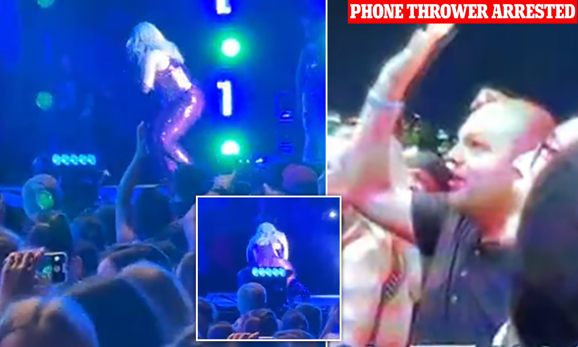 Moment Bebe Rexha Is Smashed In The Face By Cell Phone Thrown From Nyc Crowd Before Man 27 Moment Bebe Rexha Is Smashed In The Face By Cell Phone Thrown From Nyc Crowd Before Man 27