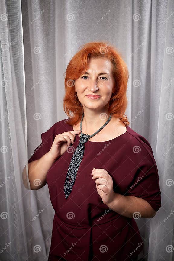 Portrait Of Attractive Old Woman With Ginger Hair Stock Image Image Portrait Of Attractive Old Woman With Ginger Hair Stock Image Image
