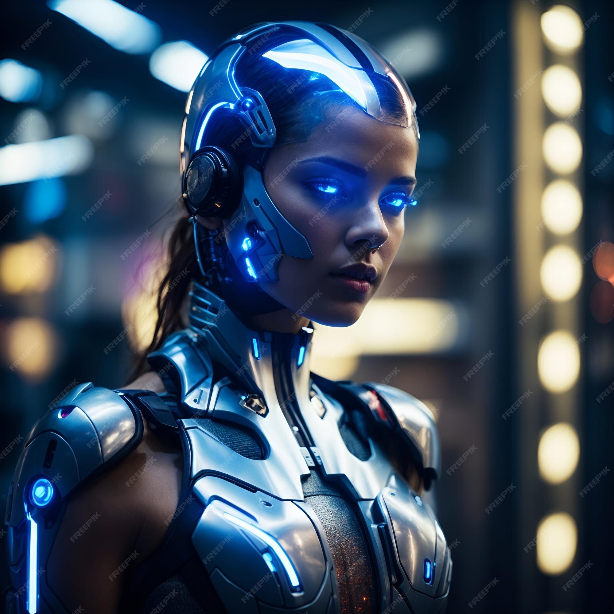 Premium Ai Image A Modern Cyborg Woman In Cyberpunk Style 3D Illustration Image Design Premium Ai Image A Modern Cyborg Woman In Cyberpunk Style 3D Illustration Image Design