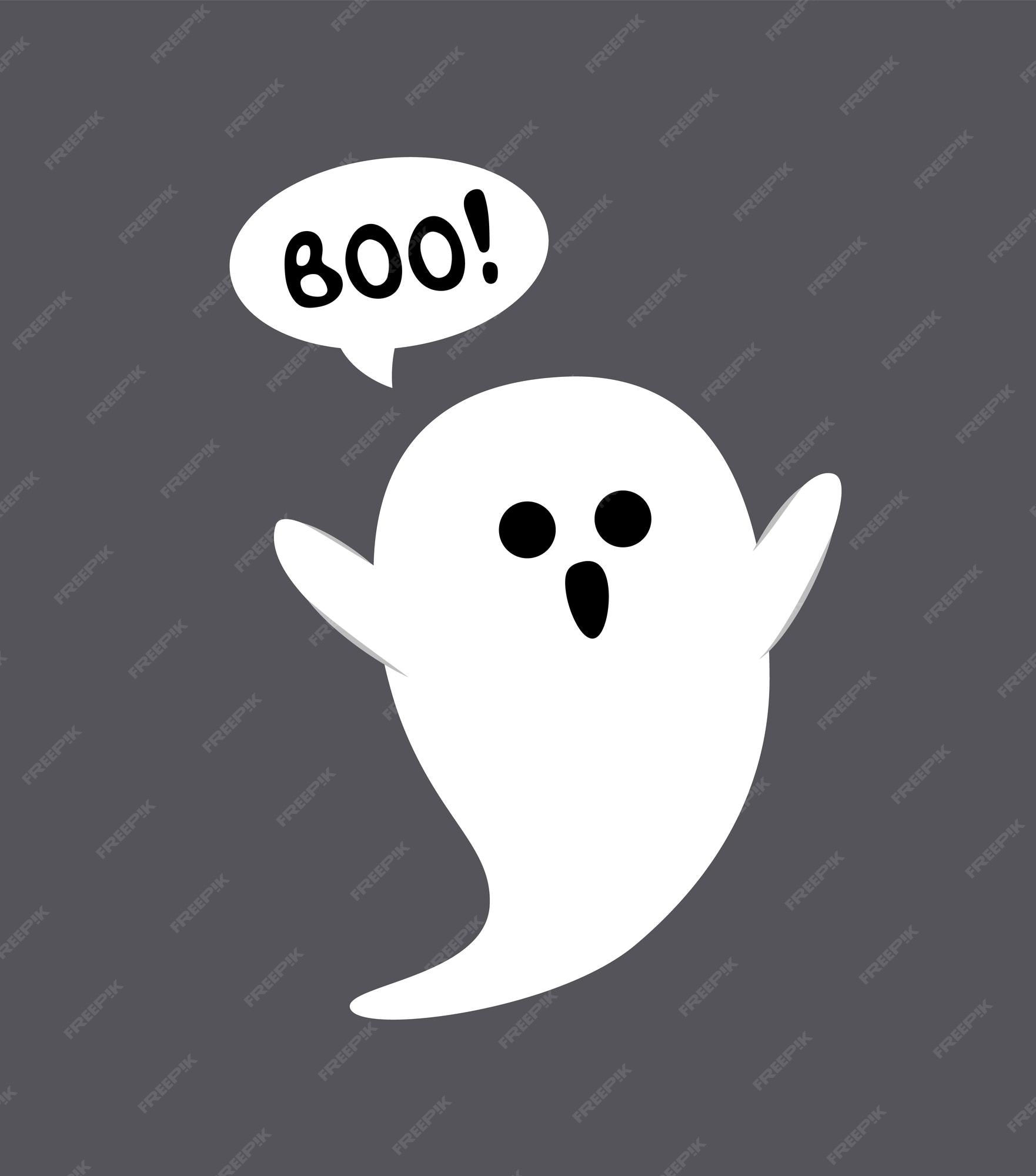 Premium Vector Boo Scary Ghost Halloween Cartoon Flat Vector Premium Vector Boo Scary Ghost Halloween Cartoon Flat Vector