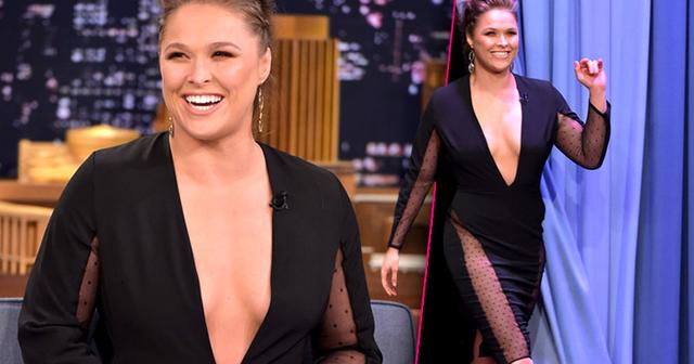 Ronda Rousey S Cleavage She Puts Her Boobs On Display On The Tonight Ronda Rousey S Cleavage She Puts Her Boobs On Display On The Tonight