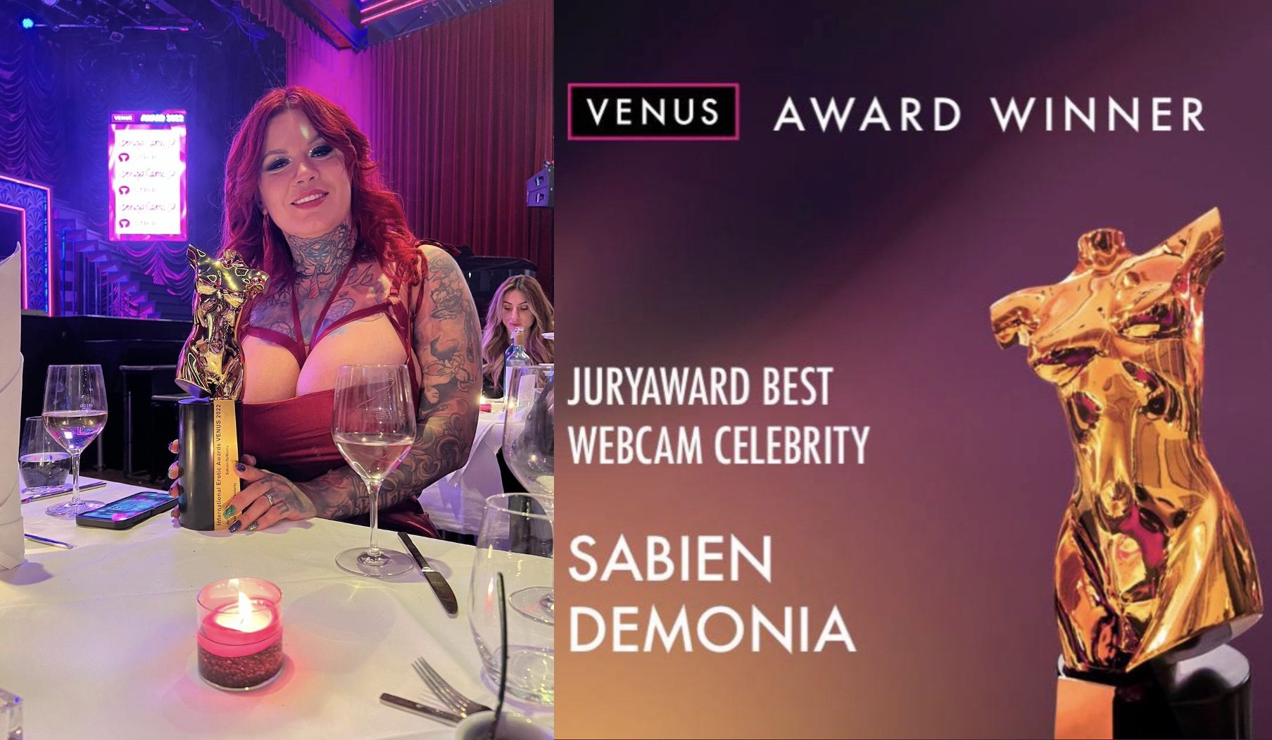 Sabien Demonia Wins Big At Venus Awards Asnhub Sabien Demonia Wins Big At Venus Awards Asnhub